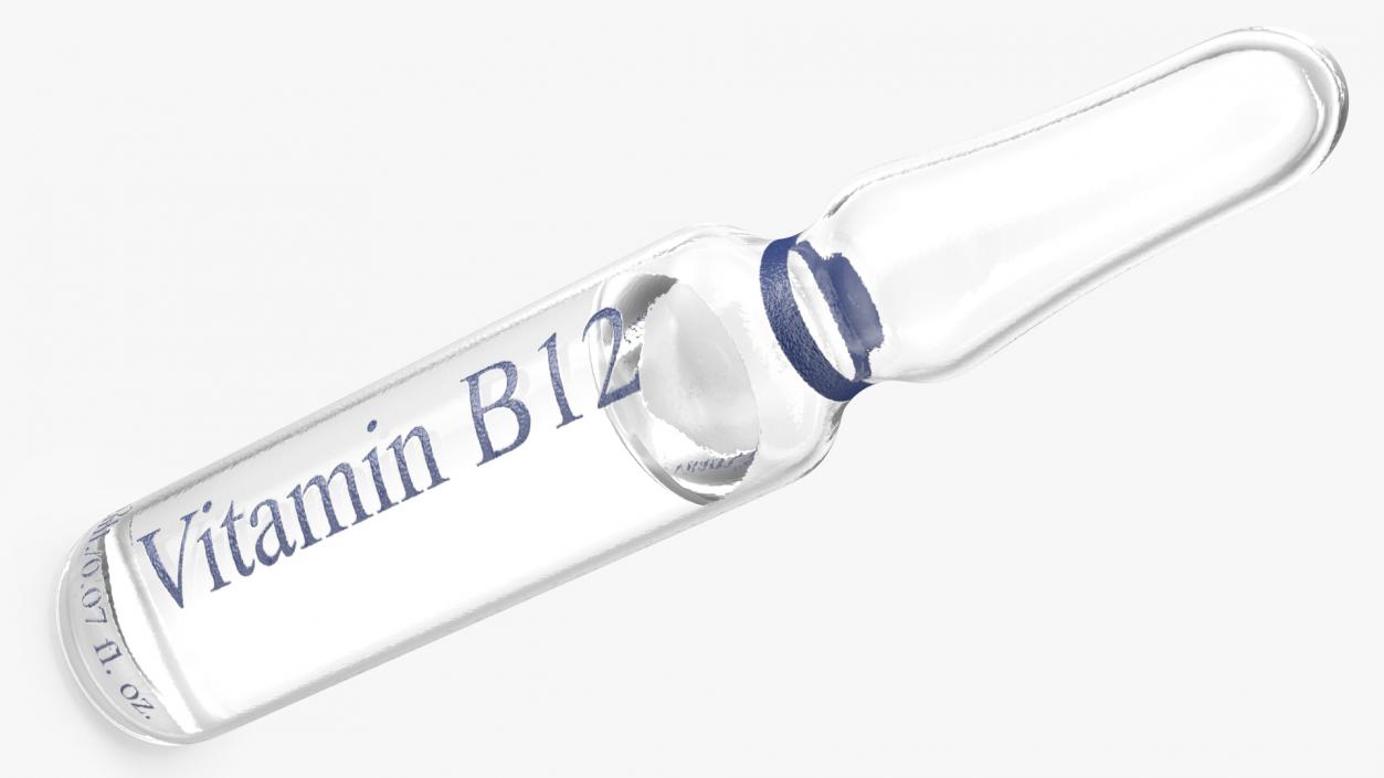 3D Vitamin B12 Cyanocobalamin 2ml Ampoule model