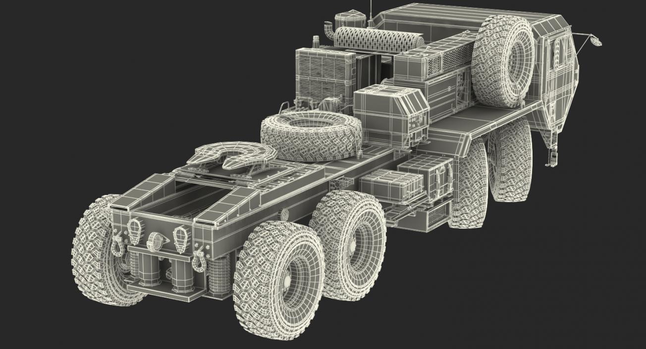 3D model Military Truck Oshkosh HEMTT M985 Sand Rigged