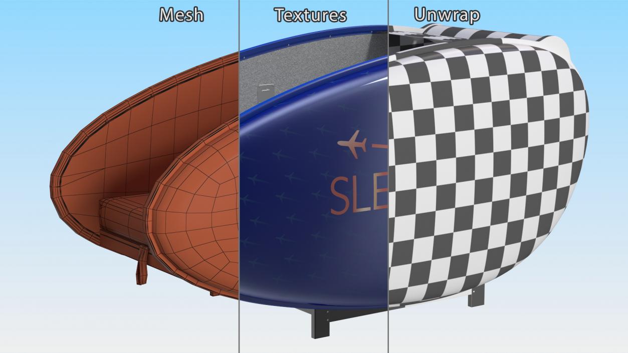 3D IGA Sleepod Rigged model