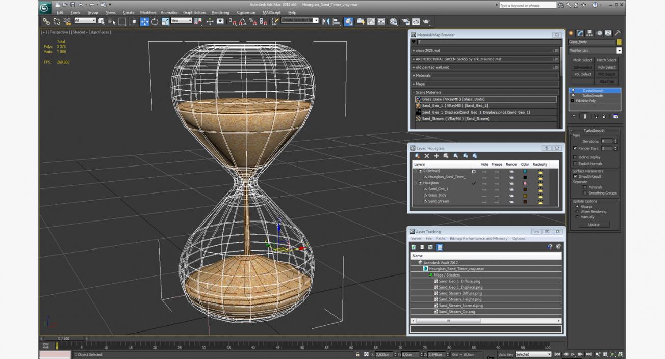 3D model Hourglass Sand Timer