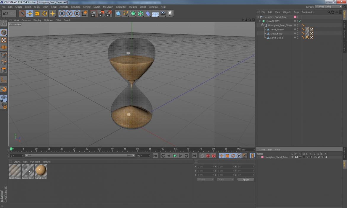 3D model Hourglass Sand Timer