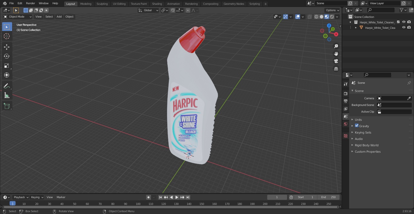 Harpic White Toilet Cleaner 3D