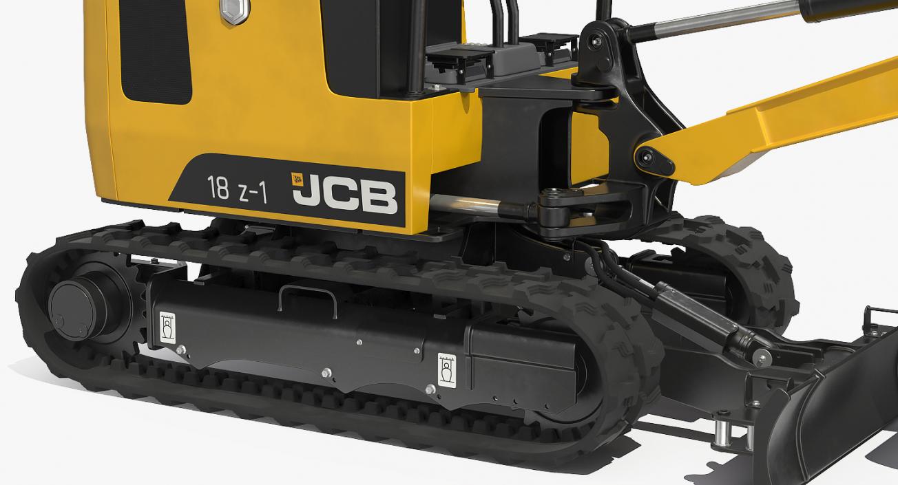 Clean Mini Excavator JCB 18Z1 3D model