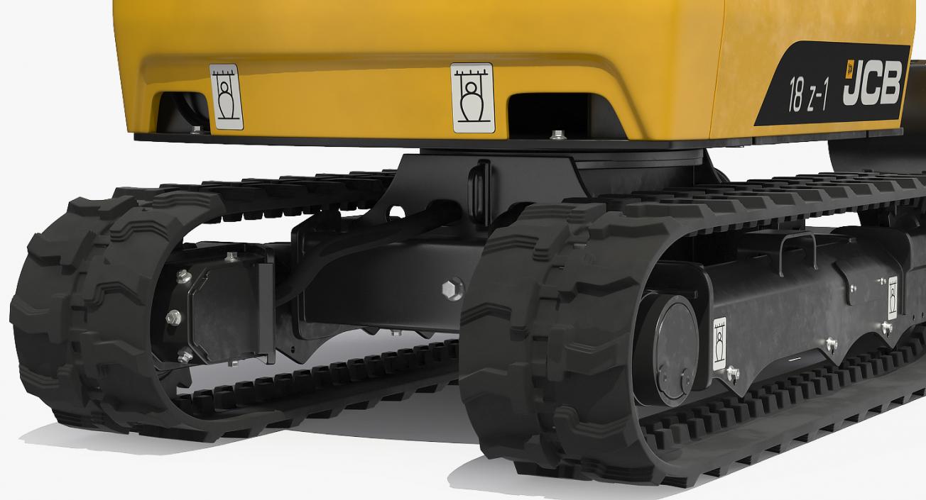 Clean Mini Excavator JCB 18Z1 3D model