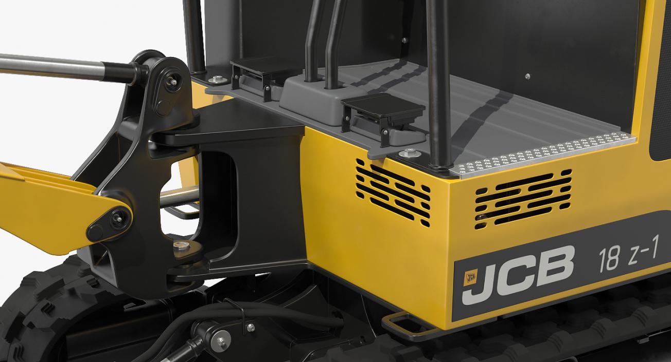 Clean Mini Excavator JCB 18Z1 3D model