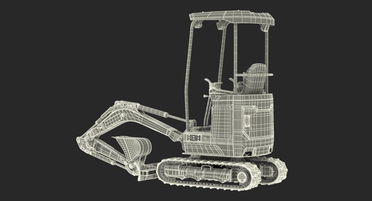 Clean Mini Excavator JCB 18Z1 3D model