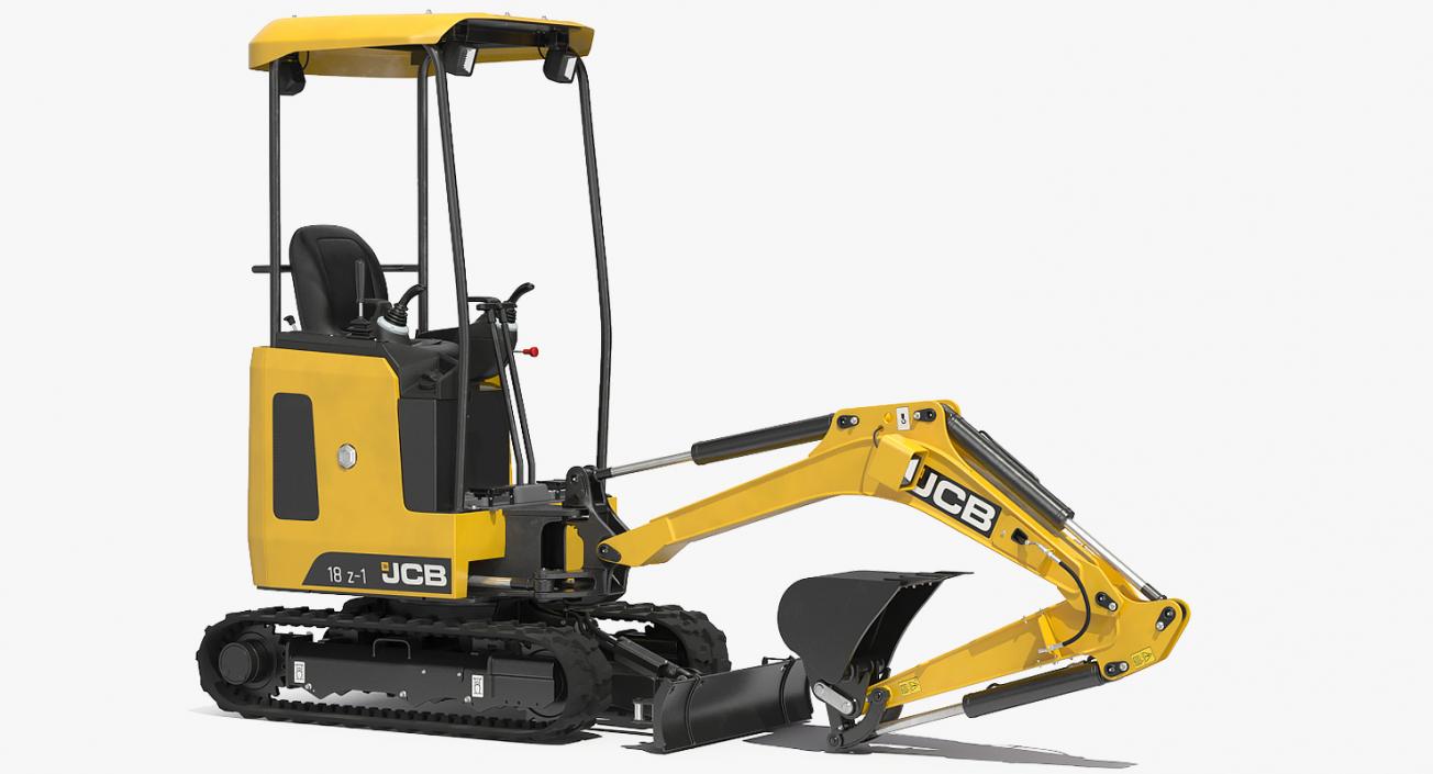 Clean Mini Excavator JCB 18Z1 3D model