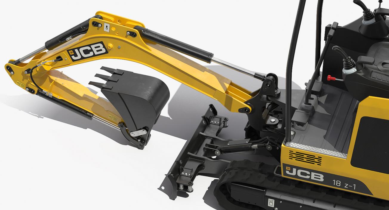 Clean Mini Excavator JCB 18Z1 3D model