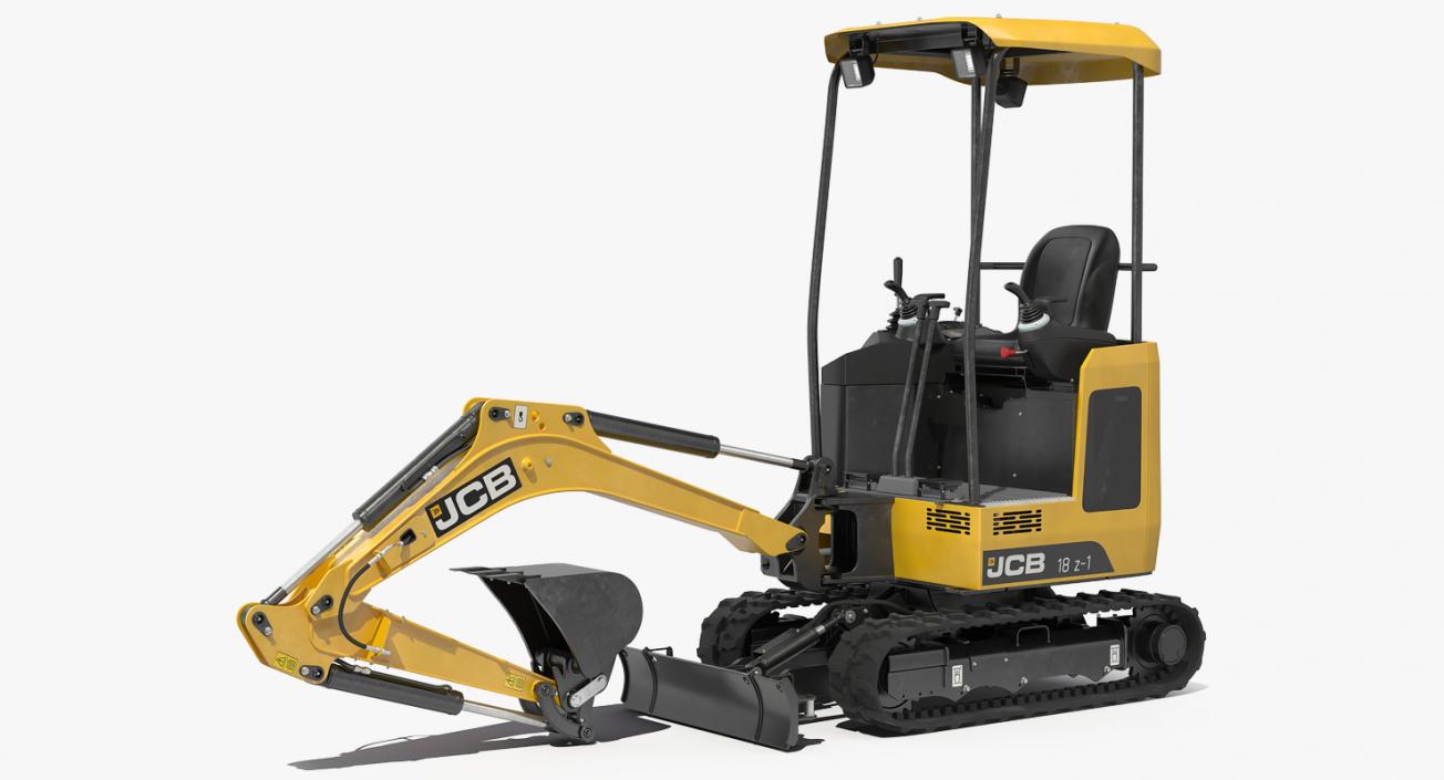 Clean Mini Excavator JCB 18Z1 3D model