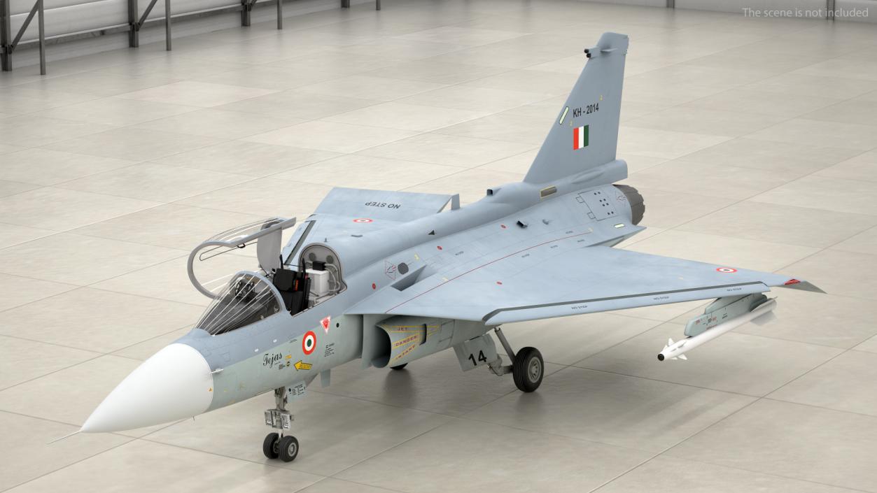 3D model HAL Tejas Multirole Light Fighter Rigged