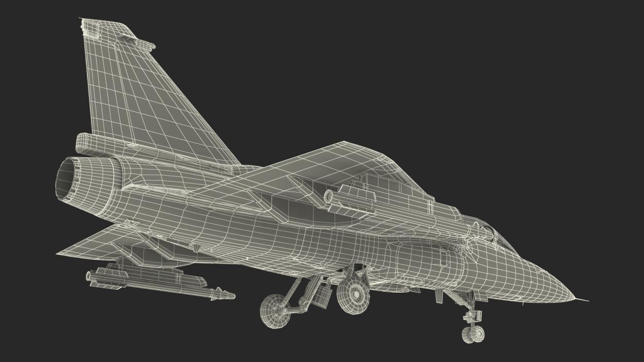 3D model HAL Tejas Multirole Light Fighter Rigged