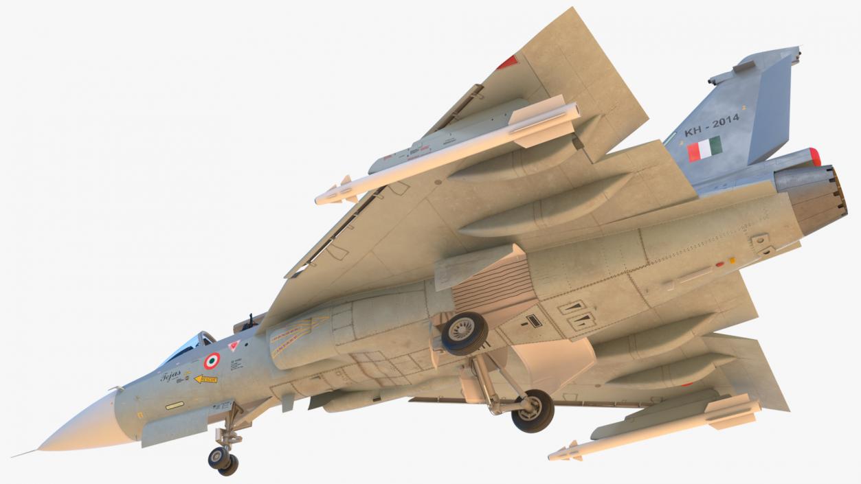 3D model HAL Tejas Multirole Light Fighter Rigged