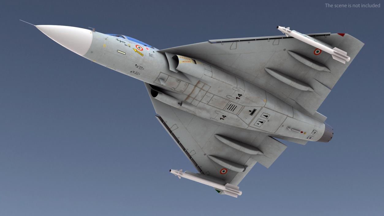 3D model HAL Tejas Multirole Light Fighter Rigged