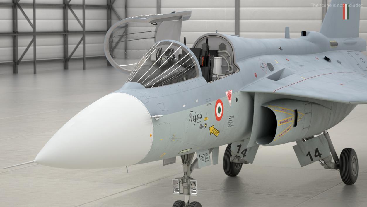 3D model HAL Tejas Multirole Light Fighter Rigged