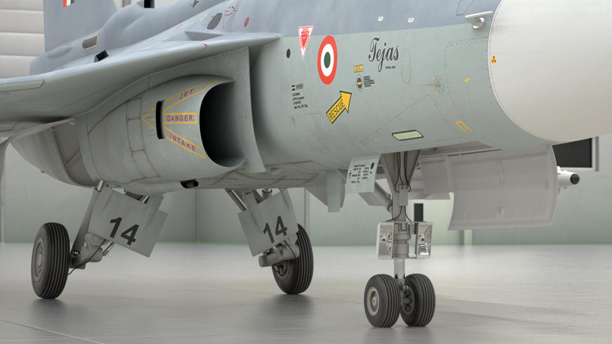 3D model HAL Tejas Multirole Light Fighter Rigged