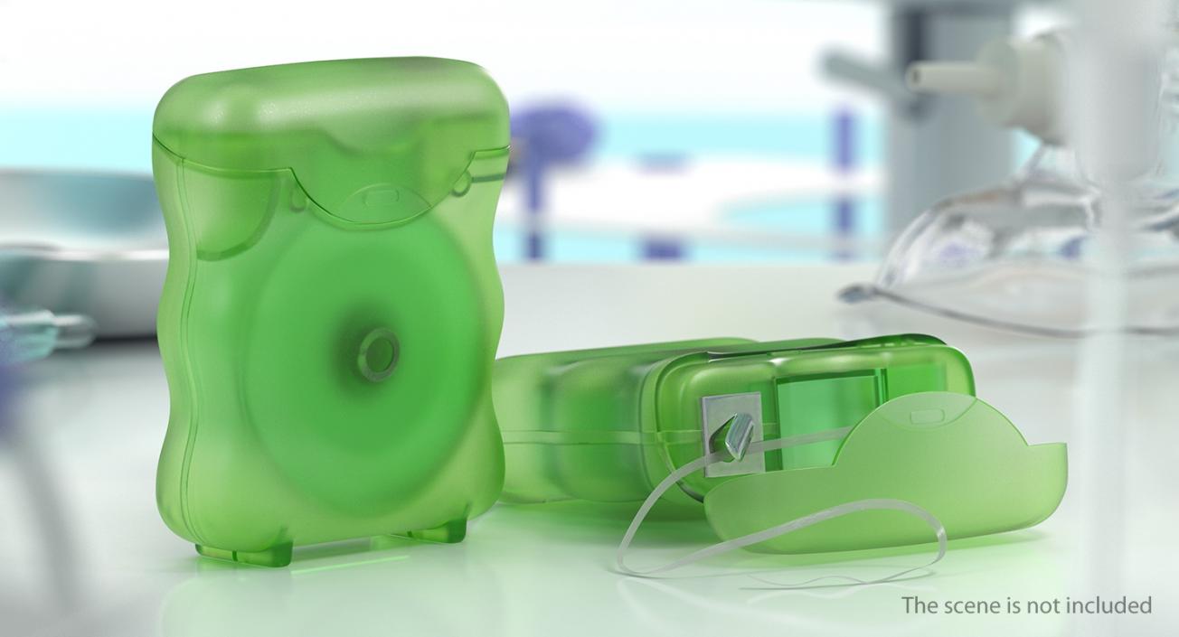 Opened Dental Floss 3D model