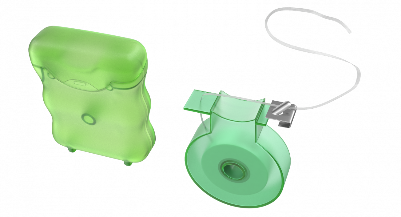 Opened Dental Floss 3D model