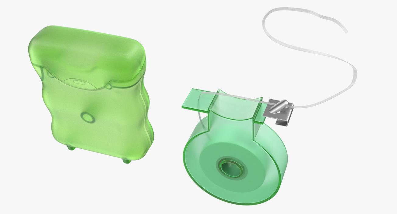 Opened Dental Floss 3D model