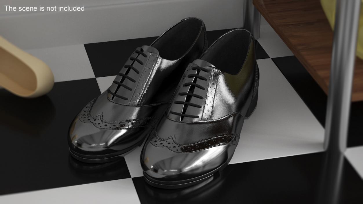 3D model Black Tap Shoes