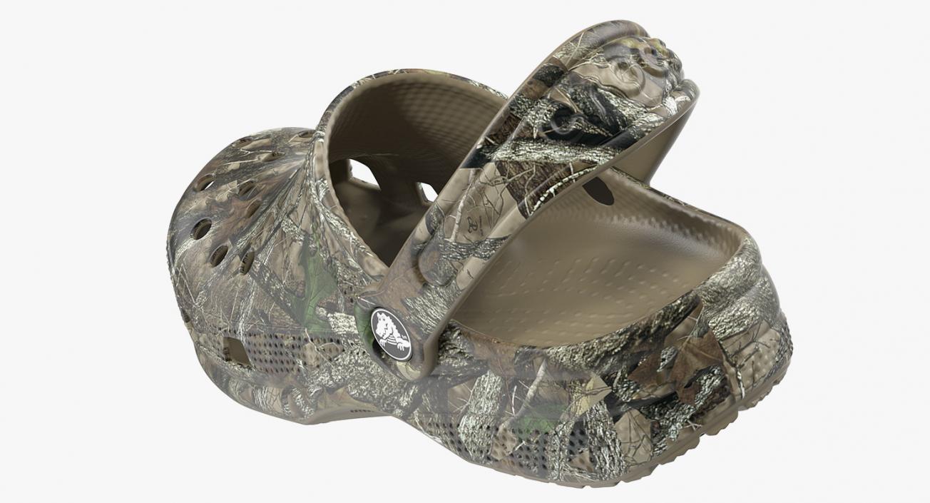 3D Crocs Youth Classic Realtree Camo Clog model