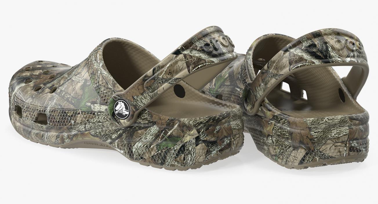 3D Crocs Youth Classic Realtree Camo Clog model