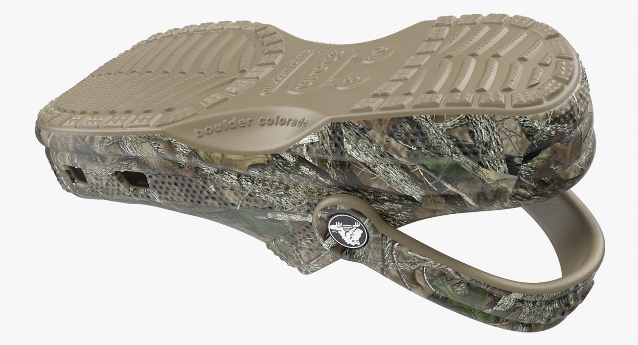 3D Crocs Youth Classic Realtree Camo Clog model