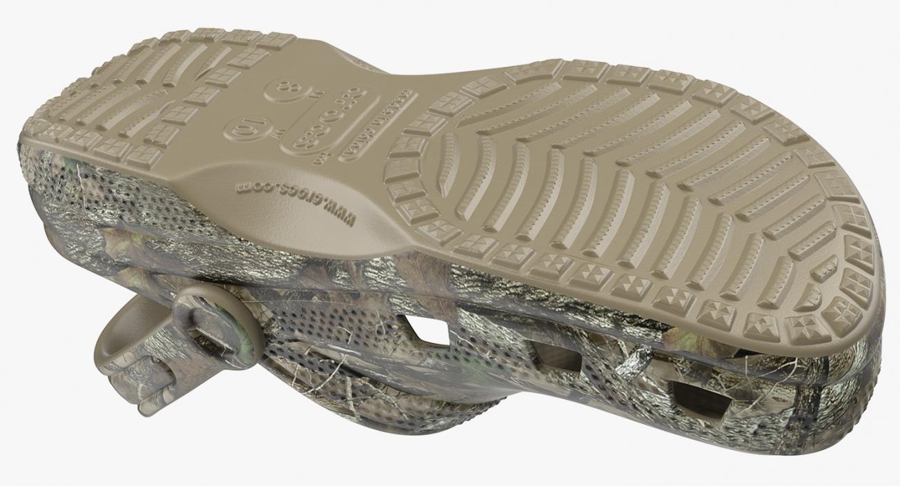 3D Crocs Youth Classic Realtree Camo Clog model