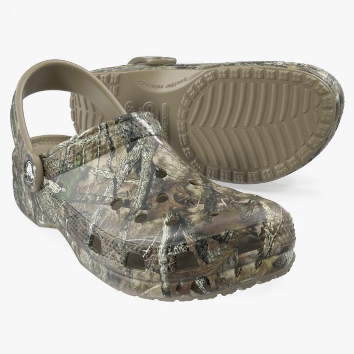 3D Crocs Youth Classic Realtree Camo Clog model