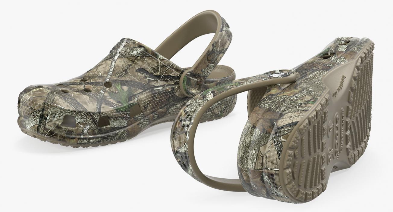 3D Crocs Youth Classic Realtree Camo Clog model