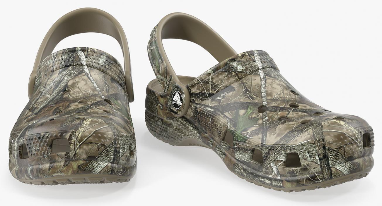 3D Crocs Youth Classic Realtree Camo Clog model