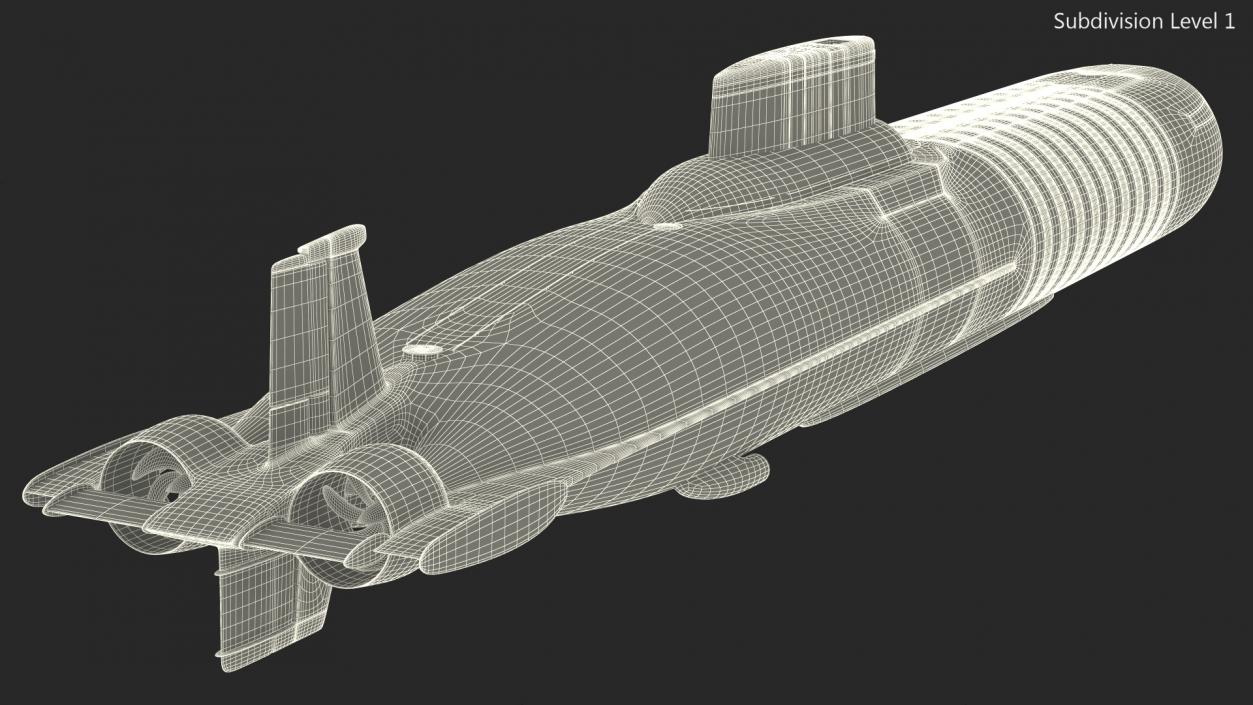 Akula Project 941 Typhoon Class Ballistic Missile Submarine 3D model