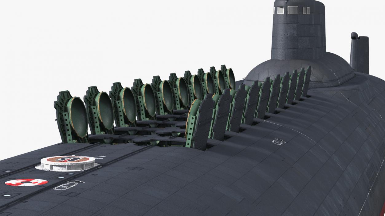 Akula Project 941 Typhoon Class Ballistic Missile Submarine 3D model