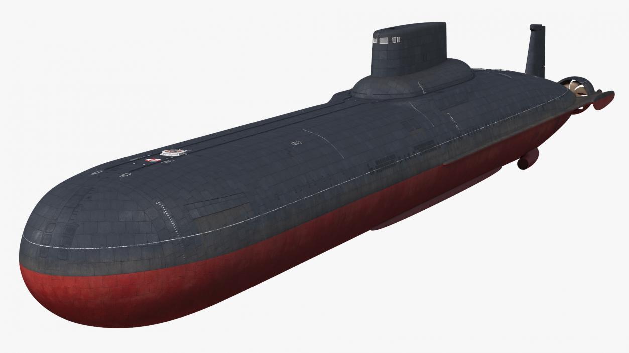 Akula Project 941 Typhoon Class Ballistic Missile Submarine 3D model