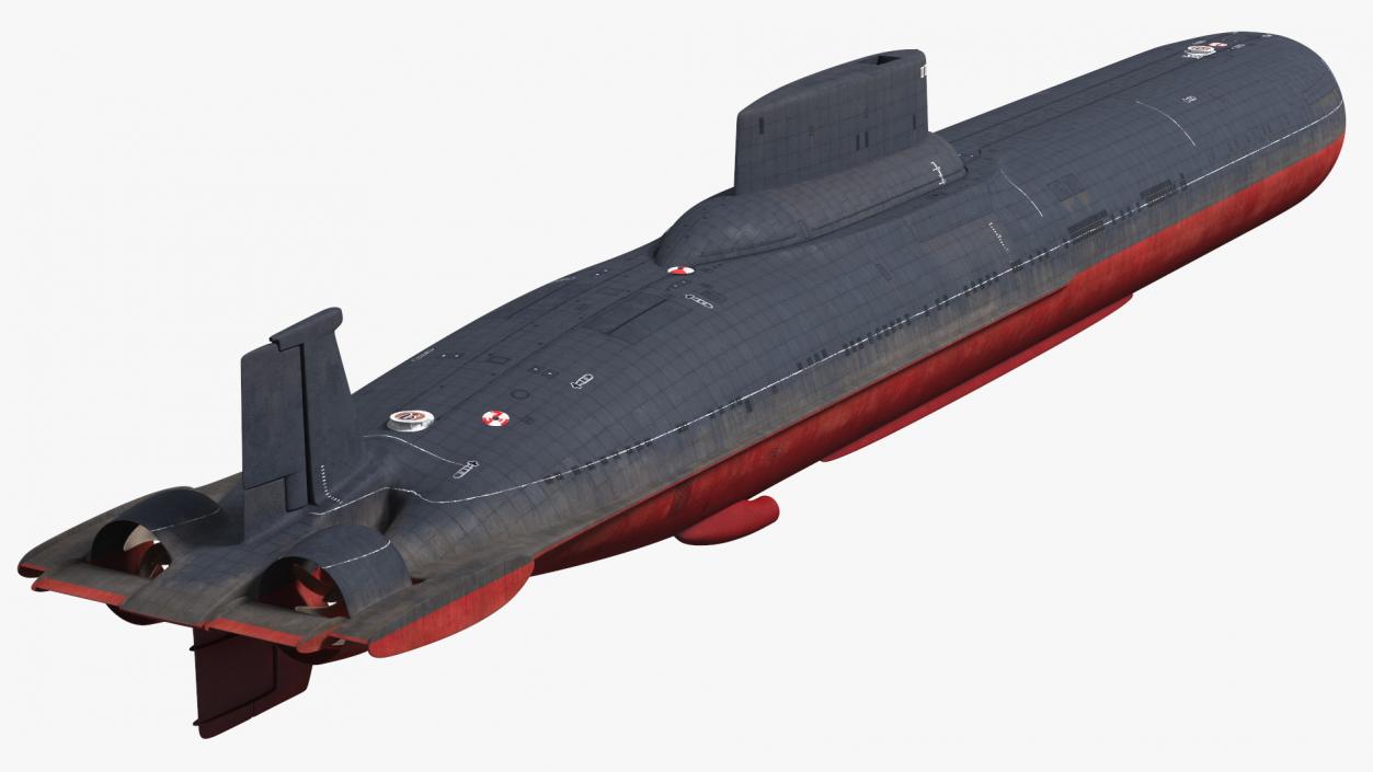 Akula Project 941 Typhoon Class Ballistic Missile Submarine 3D model