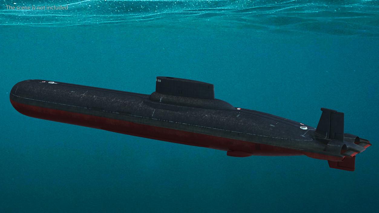 Akula Project 941 Typhoon Class Ballistic Missile Submarine 3D model