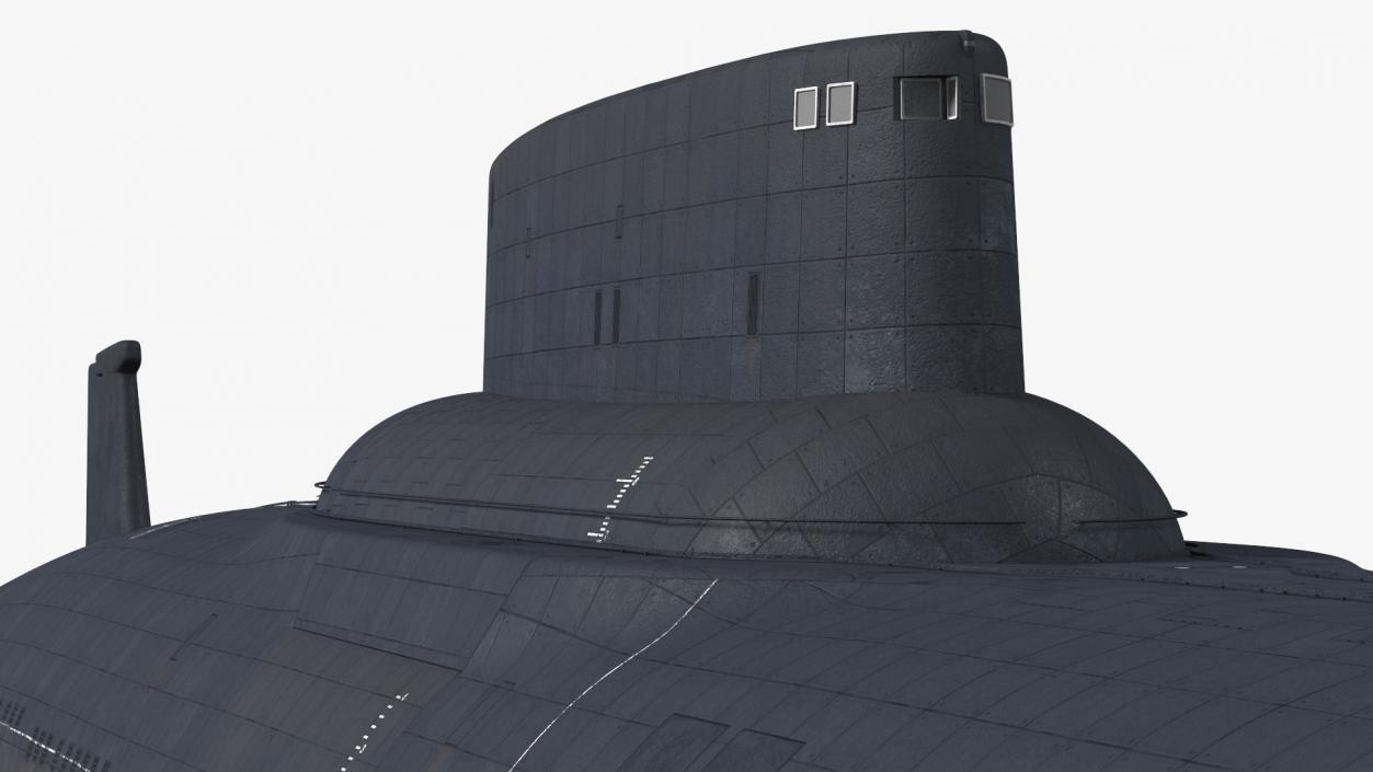 Akula Project 941 Typhoon Class Ballistic Missile Submarine 3D model