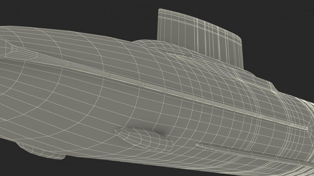 Akula Project 941 Typhoon Class Ballistic Missile Submarine 3D model