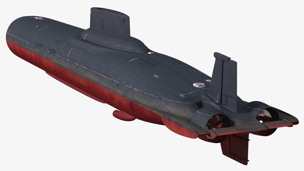 Akula Project 941 Typhoon Class Ballistic Missile Submarine 3D model