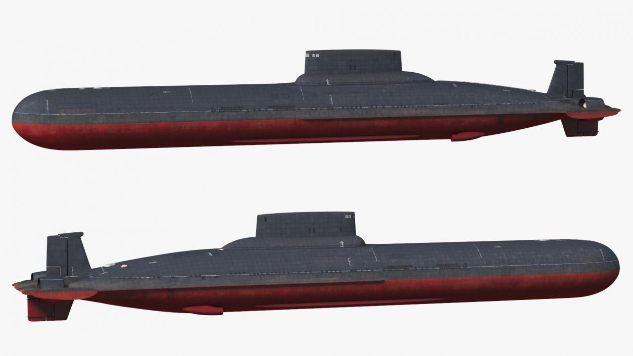 Akula Project 941 Typhoon Class Ballistic Missile Submarine 3D model