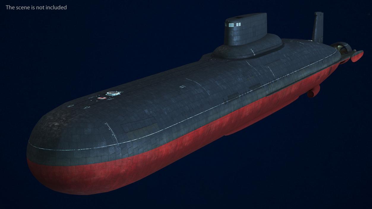 Akula Project 941 Typhoon Class Ballistic Missile Submarine 3D model