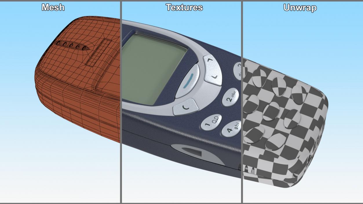 3D Mobile Phone Nokia 3310 Switched Off