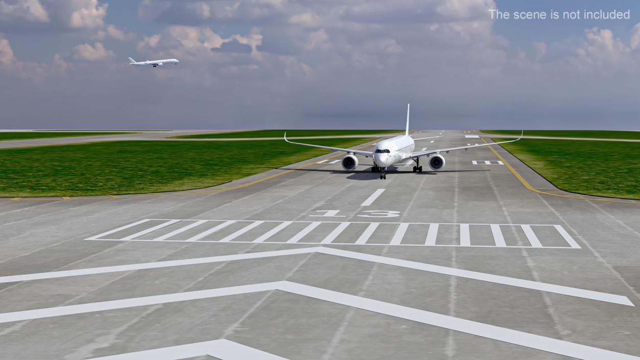 Runway and Airport Control Tower 3D