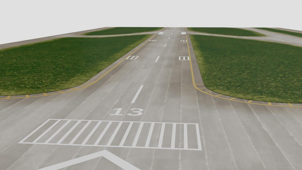 Runway and Airport Control Tower 3D