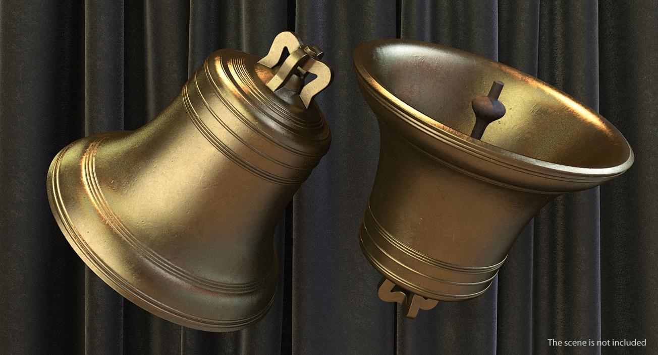 Antique Bronze Bell 3D model