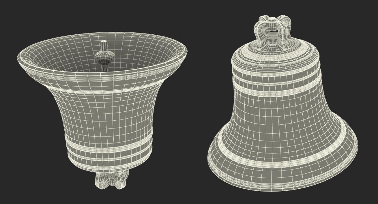 Antique Bronze Bell 3D model