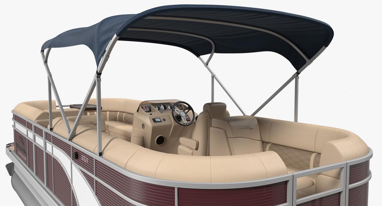 3D model Bennington SX25 Pontoon Boat Rigged