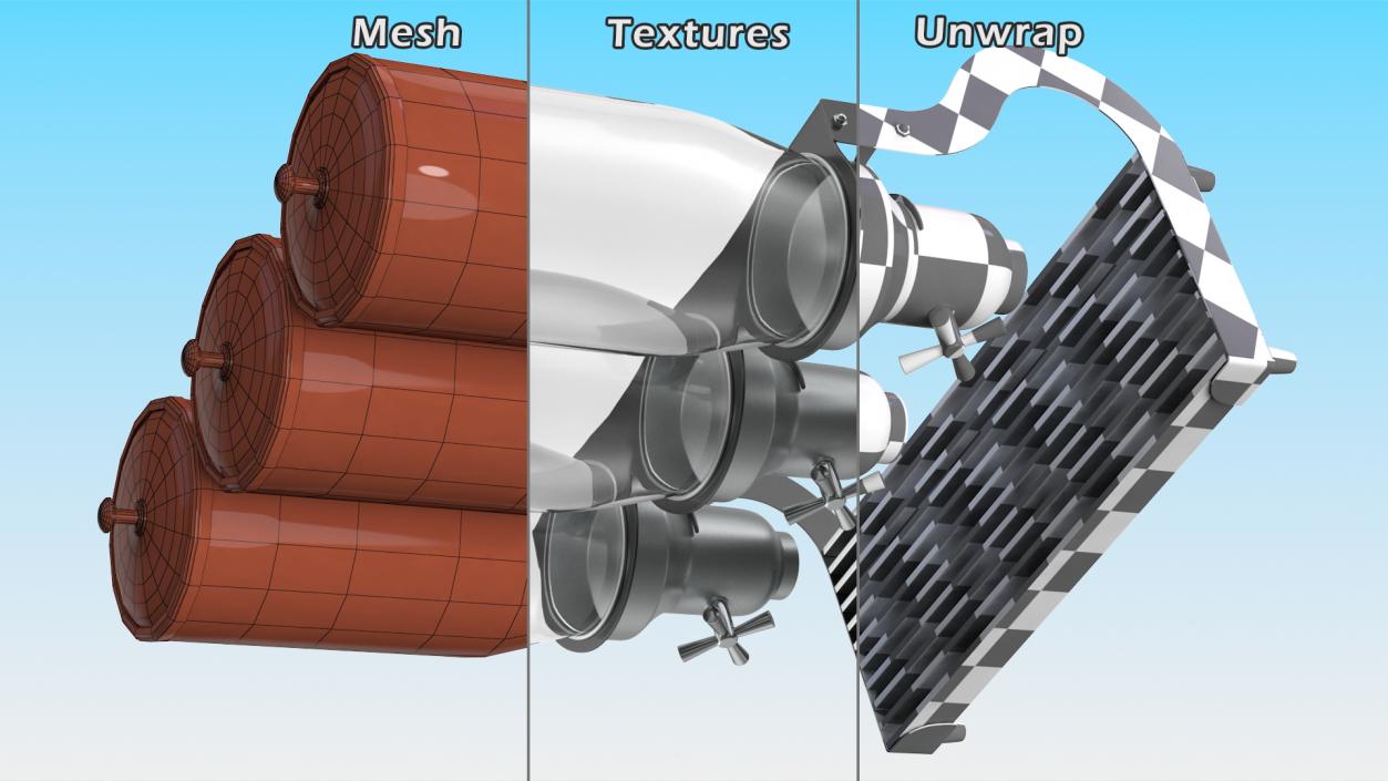 3D Triple Dispenser Dry Food Metal Base