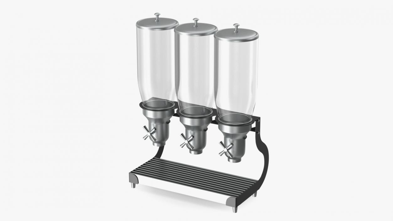 3D Triple Dispenser Dry Food Metal Base