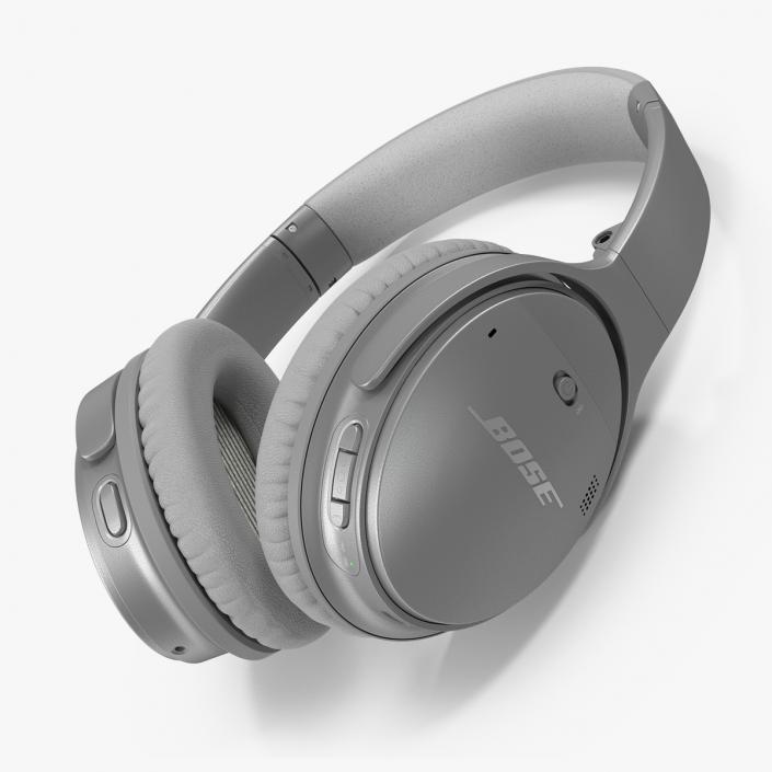 3D Bose Wireless Headphones Lying On model