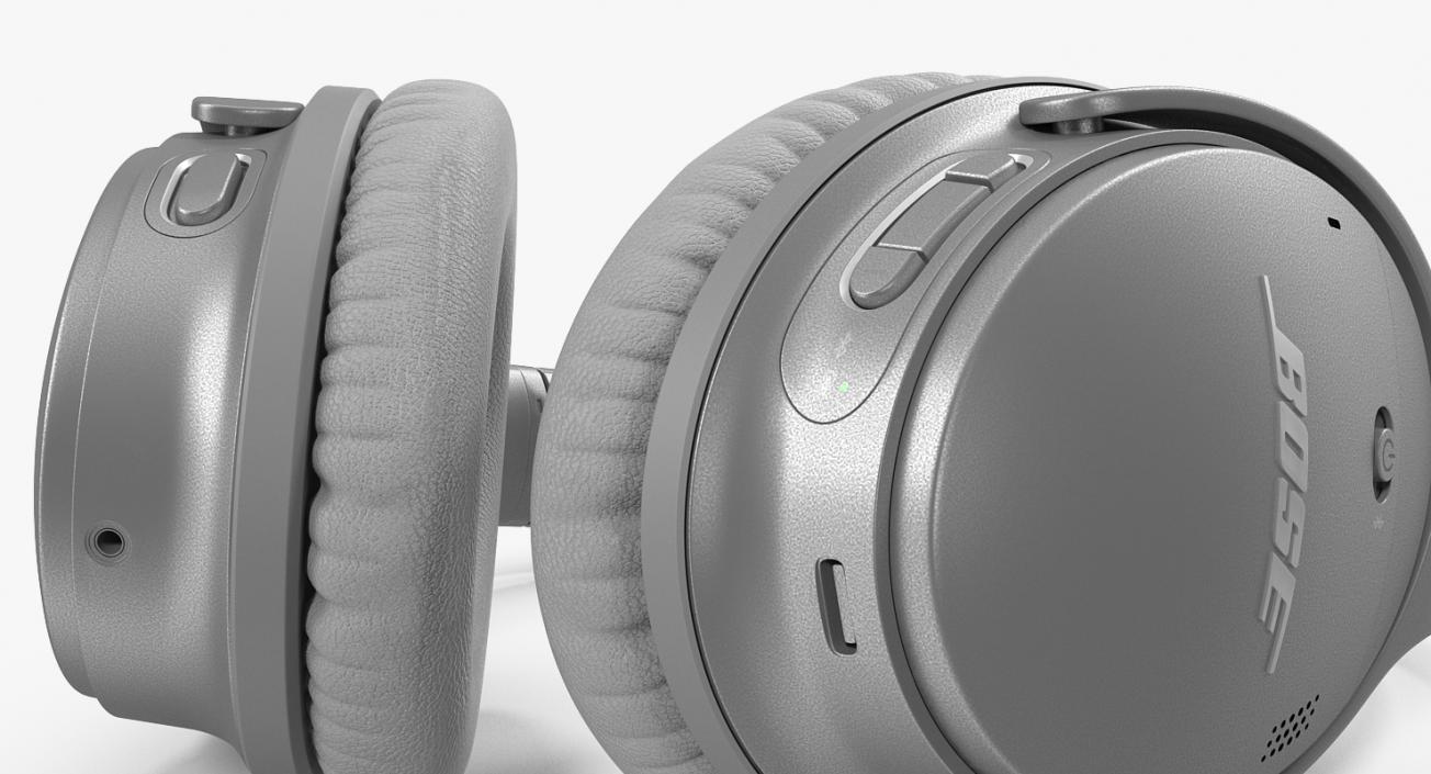 3D Bose Wireless Headphones Lying On model